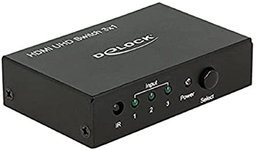 Delock Switch HDMI 3 in > 1 Out HDMI 4K UHD