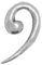 Anstecknadel aus Zinn, Musik, Bass, Notenschlüssel