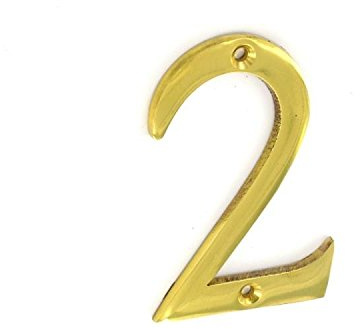 Securit S2502 Brass Numeral No 2
