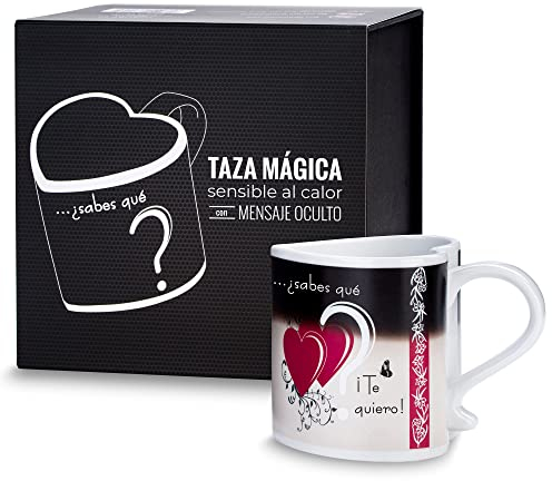 Froster Mug Magique, Tasse Sensible à la Chaleur, Avec texte en espagnol Te quiero, Tasse Amour change de Couleur, Cadeau pour la Saint Valentin