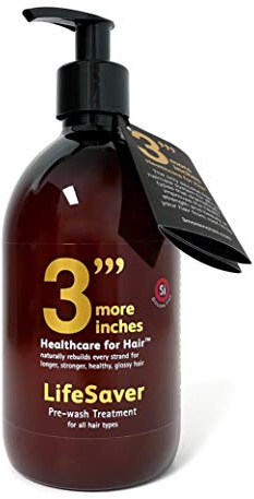 3' More Inches Lifesaver Prewash Treatment - 500ml - Pre-Shampoo - Stark glänzendes Haar - Mit Kaschmir-Aminosäuren und Kokosnuss-Extrakt - Sulfat- und silikonfrei - Haarkuren