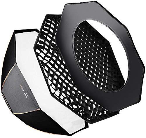 Walimex pro - Softbox PLUS ottagonale Auro/Bowens da Ø170 con righe arancioni