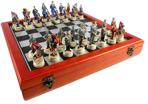 DENDAWEN WorldWise Chess Civil War Generals - Juego de ajedrez