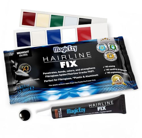 MagicEzy Hairline Fix - (Midnight) | Gelcoat Repair Kit ) Fix Cracks and Scratches Like a Pro | Fibreglass Boat Repair Kit - Boats, Jet Skis