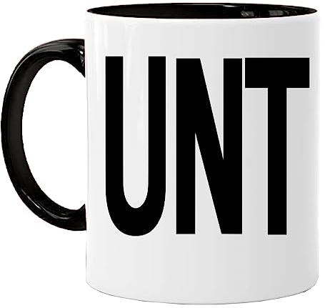 TEG Black and White UNT Mug,FBA-MUG313