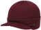 LIERYS Fine Merino Strickcap Damen/Herren - Wintermütze aus Merinowolle - Strickmütze in One Size (54-59 cm) - Mütze mit Schirm Herbst/Winter Bordeaux One Size
