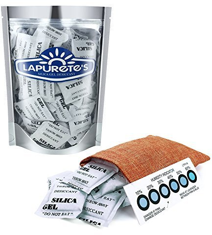 Lapurete 's ® 5 Gramm 50 Stück Silicagel Pakete Trockenmittel Luftentfeuchter (regenerierbar)