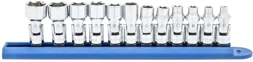 GEARWRENCH 12 Pc. 1/4 Drive 6 Pt. Flex Socket Set, Metric - 80311