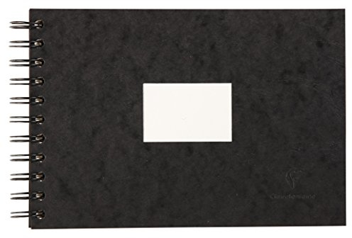 Clairefontaine 96060C Reisealbum mit Doppelspirale Aquarellpapier Feinkörnig, Din A5, 14.8 x 21 cm, 25 Blatt, 300 g, weiß