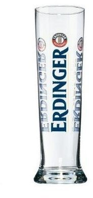 ERDINGER Set di 6 bicchieri da birra, da 0,5 litri, a righe, edizione limitata