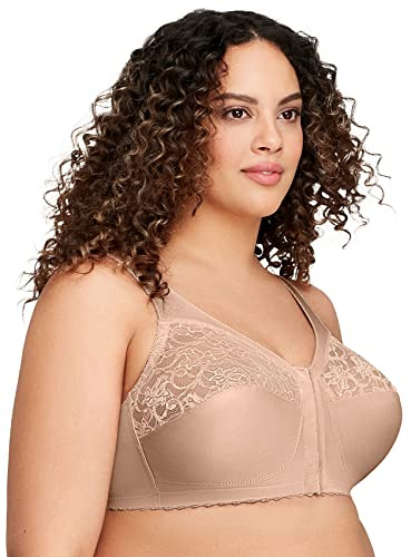 Glamorise Damen Vollfigur-BH, MagicLift, vorne geschlossen, Haut,85F