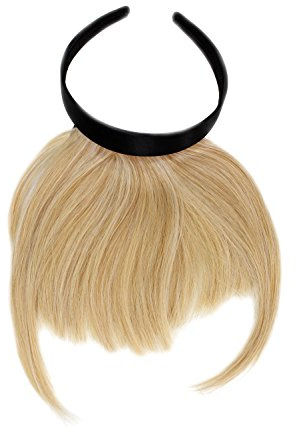 WIG ME UP - HA071T-611 Clip-in Pony mit Haarreif und längeren Seitenhaar, besonders natürliche Wirkung, Hellblond (611)