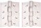 Jedo Polished Stainless Steel Ball Bearing Hinges 100mm Grade 13 + Screws