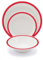 Harfield Red Duo Polycarbonate Plastic Dining Set Reusable Virtually Unbreakable Plates Bowl