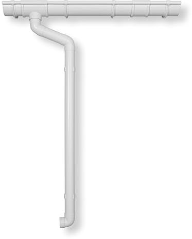 4 Home & Garden Dachrinnen Set RG 100 NW100/125 Weiss | Komplettsets mit Fallrohr bis 10m Dachlänge | Typ 300 Fallrohr DN 60 | Kunststoff PVC (Dachlänge: 1-Seite bis 600cm)