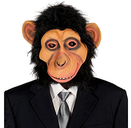 FIESTAS GUIRCA Máscara de Mono de Goma Disfraz de Animales chimpancés
