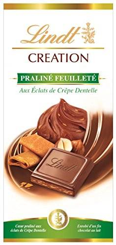 Lindt Création Lait Praline Feuilleté 150 g - Lot de 7
