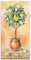 ARTland Wanddeko Wandbild Alu Verbundplatte für Innen & Outdoor Bild 50 x 100 cm Botanik Pflanzen Topfpflanze Malerei Creme Zitronenbaum I A7SX