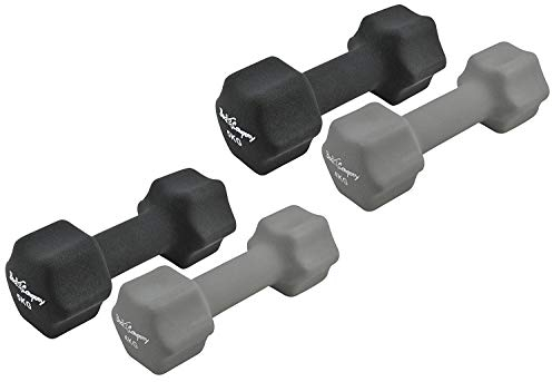 Bad Company Neopren Hanteln für Aerobic, Gymnastik und Fitness I 2 x 4 kg + 2 x 5 kg