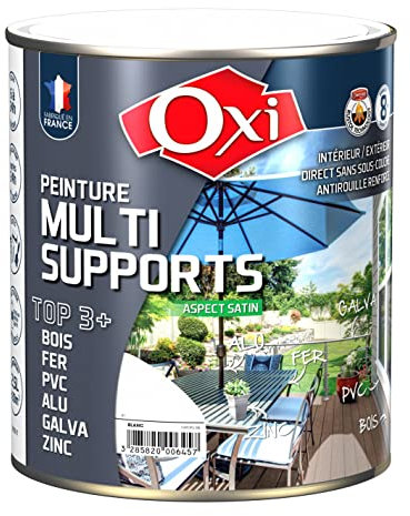 Oxi TOP.5GC Peinture top 3 métaux bois 500 ml Gris Clair