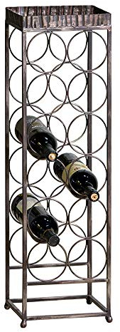 CASABLANCA Weinflaschenregal 'Albana'78 CM Antikgold-Effekt