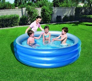 Bestway MWS2805 51043 Piscine gonflable de 3 anneaux, avec base intérieure réfléchissante, de 201 x 53 cm