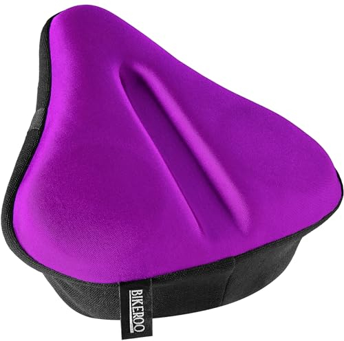Cubierta para sillín de bicicleta, de la marca Bikeroo, FBA_Large-Gel-Cover-Purple, morado