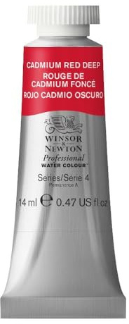 Winsor & Newton 14 ml Tube Professional Water Colour Paint, Cadmium Red Deep