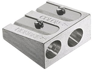 FABER-CASTELL 185710 - Doppelspitzer Metall für Farb und Kreidestifte