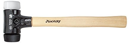 Wiha Schonhammer Safety mittelweich/sehr hart mit Hickory-Holzstiel, Rund-Schlagkopf (26582) 80 mm