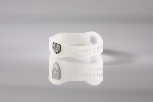 Energy Armor Uni Armband Silicone, clear/white, L, 001-100-01-05-L