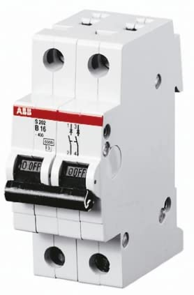 ABB Disjoncteur miniature compact 2CDS252001R0631 System Pro M, double pôle, type D, courant nominal 63 A, 88 mm H x 35 mm l x 69 mm P