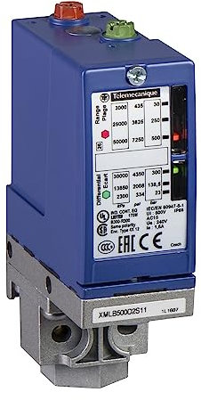 Schneider XMLB500N2S12 Xmlb-Druckschalter 500 Bar, einstellbare Hyst., 2 Schaltp., 1Ö/1S, Anschlusskl