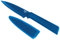 KUHN RIKON COLORI+ Rüstmesser gezackte Klinge mit Klingenschutz, antihaftbeschichtet, Edelstahl, 19 cm, blau