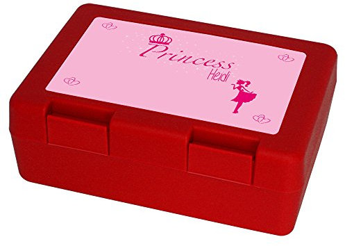 Eurofoto Brotdose mit Namen Heidi und süßem Prinzessin-Motiv für Mädchen - Brotbox - Vesperdose - Vesperbox - Brotzeitdose mit Vornamen