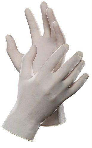 AJSIA Guanto MONOUSO Lattice con Polvere col. Bianco Art. G00506 Soft (Small)
