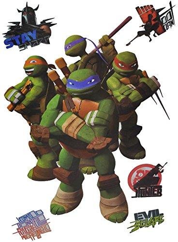 alles-meine.de GmbH 6 TLG. Set: Fensterbilder/Sticker - Teenage Mutant Ninja Turtles - Fensterbild Aufkleber für Kinderzimmer - Jungen Hero Comic Schildkröten Kinder - Wandtatt..
