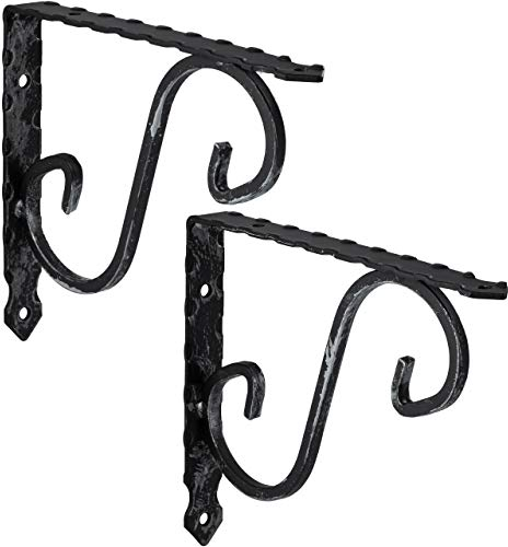 Gedotec Ornament de console Console charges lourdes charges lourdes bretelles modèle Luzifer Étagère en acier – 280 x 20 x 200 mm – Bretelles Charge maximale 50 kg