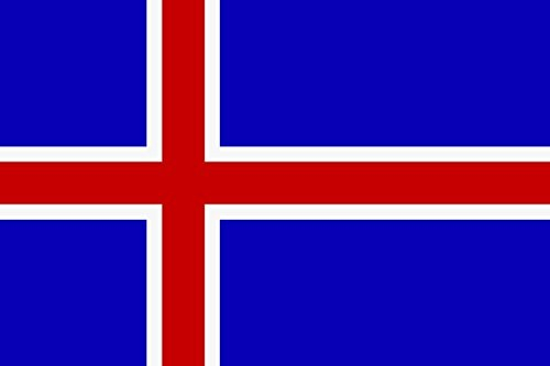 U24 Aufkleber Island Flagge Fahne 18 x 12 cm Autoaufkleber Sticker
