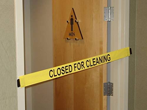 CLOSED FOR CLEANING Door Safety Sign with Magnetic Ends