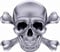 U24 Aufkleber Pirat Totenkopf Silber Autoaufkleber Sticker