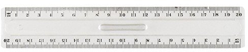 JPC 950225 Flachlineal, 200 mm aus Plastik mit Griff