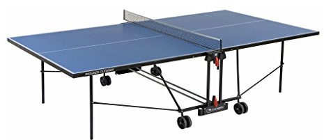 Garlando Tavolo da Ping Pong Progress Outdoor Con Ruote Per Esterno Blu
