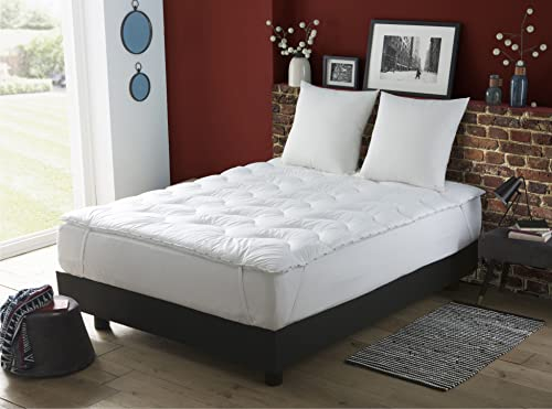 DODO - Surmatelas Ultra Confort 90x190 cm - pour Lit 1 Personne - Micro-Respirant, Moelleux - Garnissage 100% Polyester Thermolite Reflex - 65% Polyester, 35% Coton - Lavable à 40°C