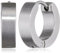 Klassische Creolen Ohrringe Ohrhänger Silber Matt. Klapp-Creolen Edelstahl 4mm breit. Ohrschmuck für Damen und Herren 2 Stück (1 Paar)