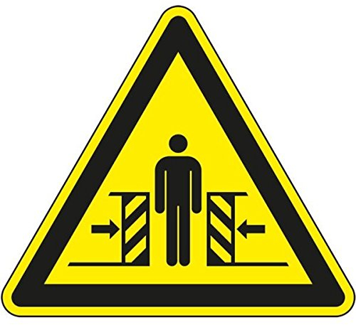 LEMAX® Warnschild Warnung vor Quetschgefahr,ASR/ISO,Folie,selbstklebend,SL 50mm,10/Boge