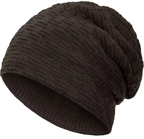 Compagno Gefütterte Mütze Herren Damen Wintermütze Beanie Strickmütze Winter Weihnachten Haube Hat Cap Männer Frauen