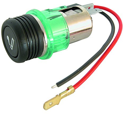 Carpoint Zigarettenanzünder-Stecker mit Licht 12V, Schwarz