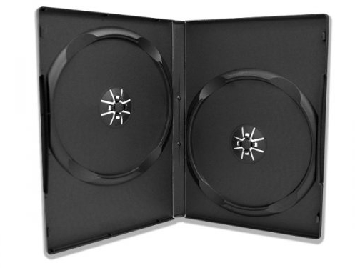 100 STK DVD HÜLLE 14MM 2 FACH ZWEIFACH 2er VIDEO STANDARD NEU - MARKENWARE