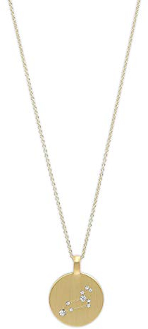 PILGRIM Jewelry Halskette mit Sternzeichen und Kristall (Vergoldet - Löwe Sternzeichen)